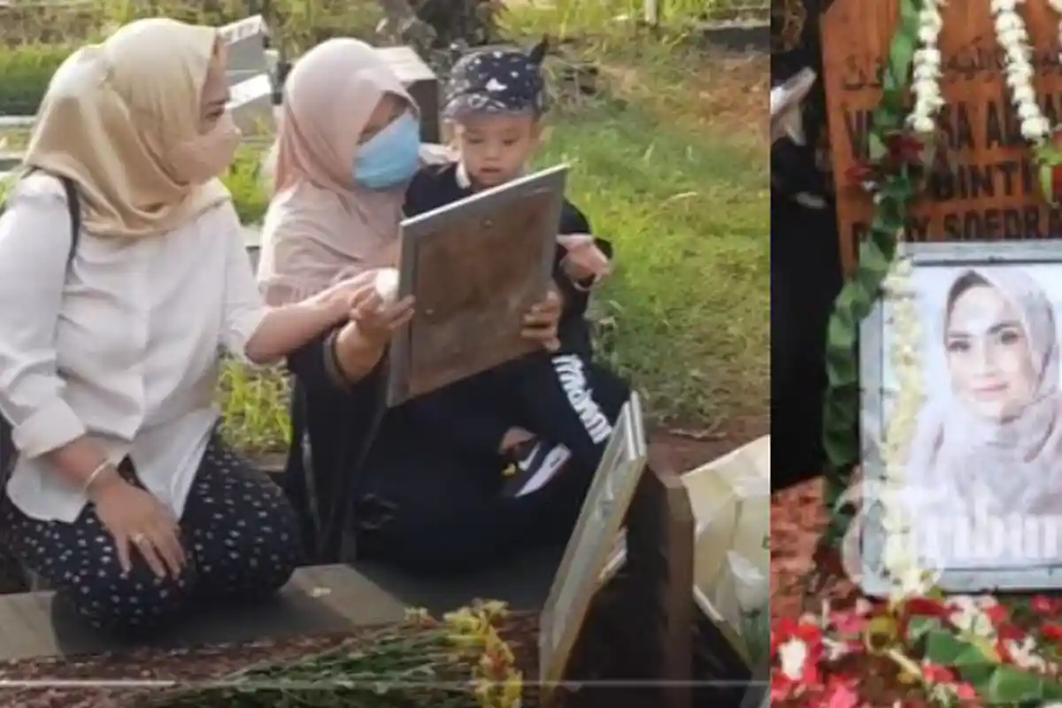 Gala Sky Pertama Kali Diajak Keluarga Haji Faisal ke Makam Vanessa Angel dan Bibi Andriansyah