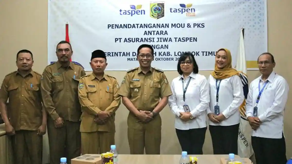 PT Taspen Cabang Mataram Teken MoU dan PKS dengan Pemda Lombok Timur dan Lombok Utara
