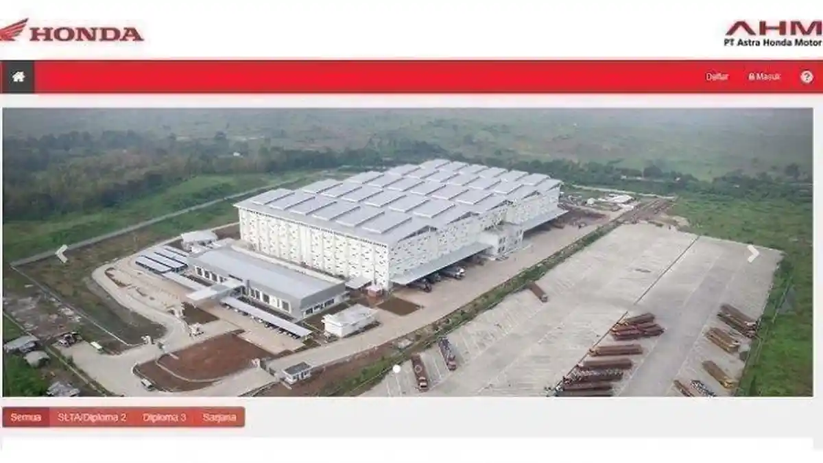 Lowongan Kerja SMA SMK D3 S1 di PT Astra Honda Motor, Ada Banyak Posisi, Cek Syarat dan Link Daftar