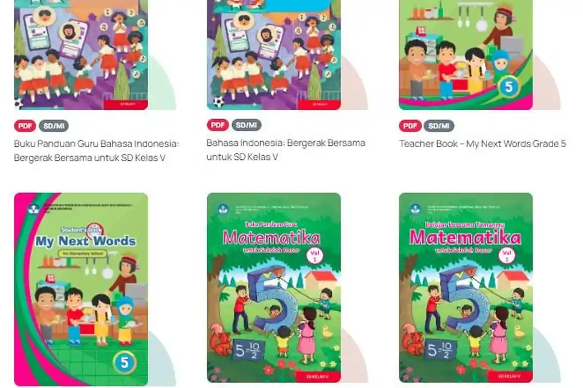 LINK Download PDF Buku Kurikulum Merdeka Kelas 5 SD, Semua Mata Pelajaran Gratis untuk Murid & Guru