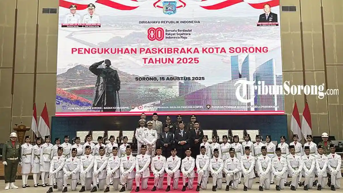 BERIKUT Daftar Nama Paskibraka Kota Sorong 2025, Formasi OAP dan Non-OAP Merata