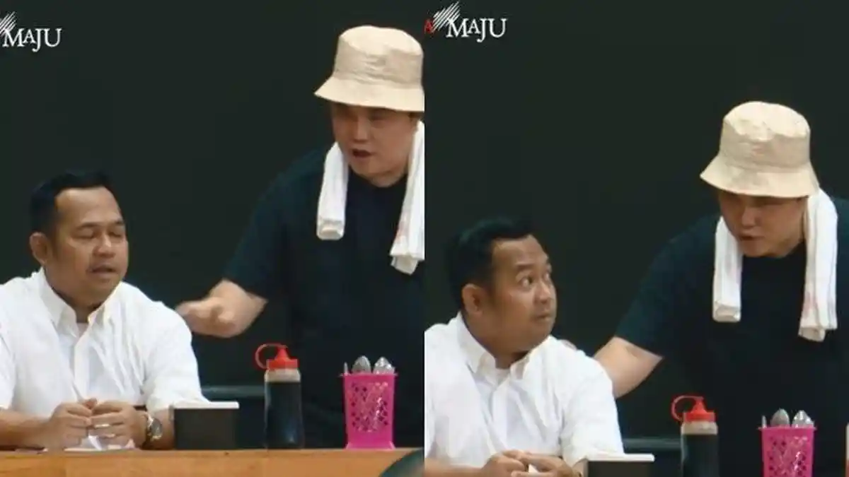 Erick Thohir Jadi Tukang Bakso Dihadapan Jokowi, Nadiem Makarim dan Wishnutama Jadi Anak SMK