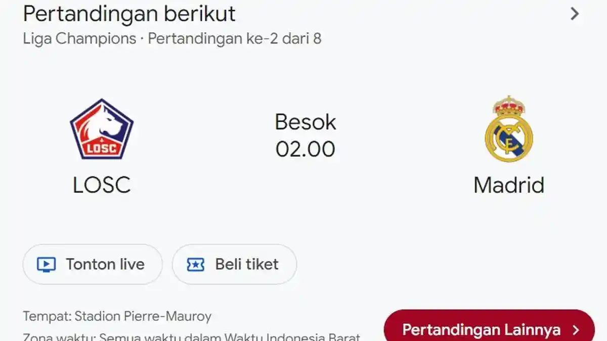Prediksi Skor dan Susunan Pemain Real Madrid vs Lille, Mbappe Bangkit dari Cedera