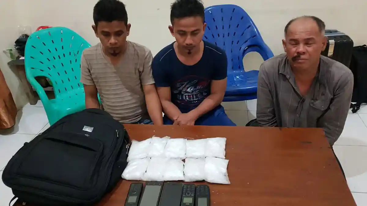 Beli Sabu dari Malaysia, Tiga Pria Ternyata Ingin Edarkan Barang Haram di Kota Ini