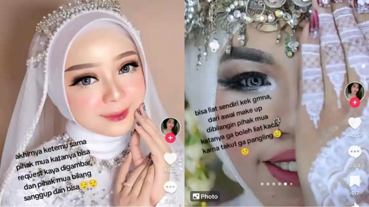 VIRAL Curhatan Pengantin Wanita Trauma Dirias MUA Pilihan Keluarga, Dilarang Bercermin Selama Dirias
