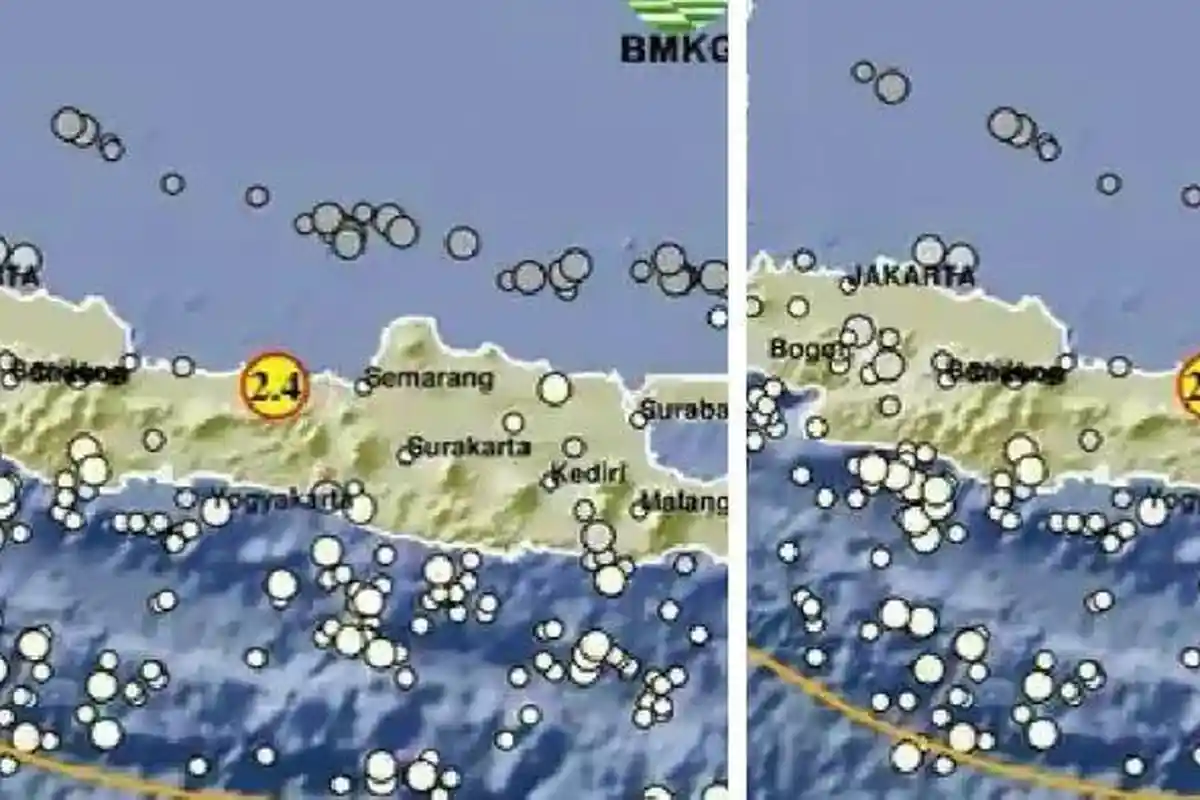 Baru Saja Gempa Magnitudo 2.4, Pusat Gempa 2 Menit Lalu di Batang Jawa Tengah, Info BMKG