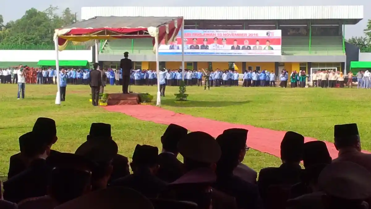 Kapolres Lampura Jadi Inpektur Upacara Peringatan Hari Pahlawan
