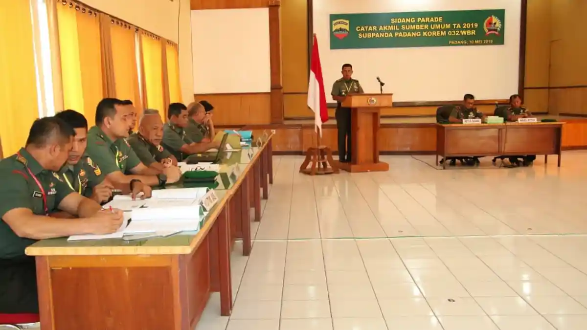 Sidang Parade Calon Taruna Akmil 2019 Hadirkan 29 Pemuda Lulusan SMA Se-Sumbar