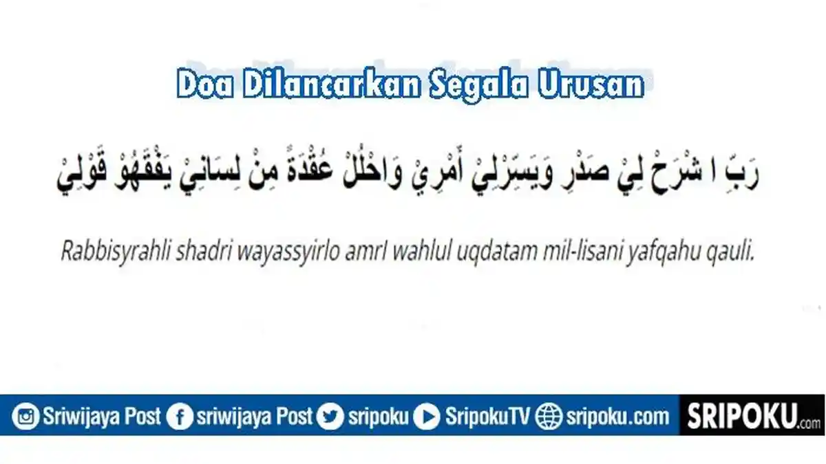 Bacaan Doa Dilancarkan Segala Urusan Lengkap Arab, Latin, Arti dan Keutamaan Tercantum dalam Alquran
