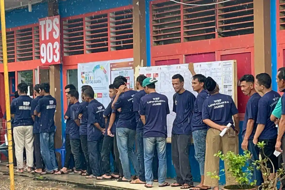 Ratusan Narapidana Lapas Jambi Ikut Pencoblosan, Perhitungan Masih Berlangsung