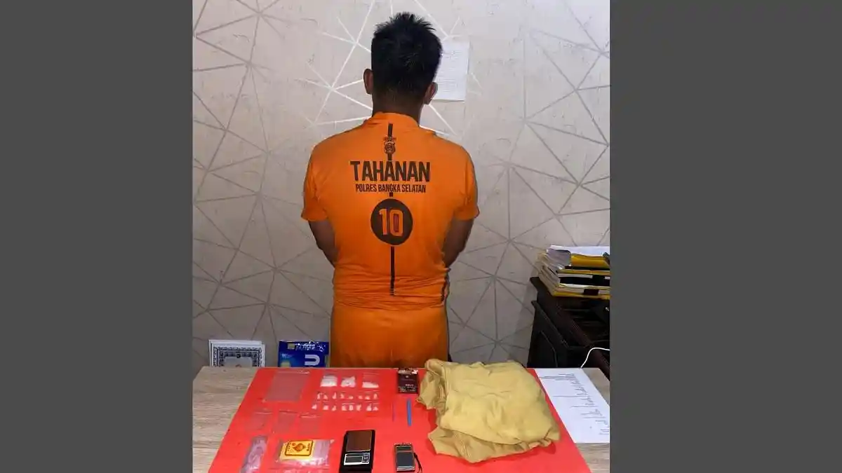 Residivis di Toboali Digerebek Polisi, di Rumahnya Ditemukan Belasan Paket Narkoba