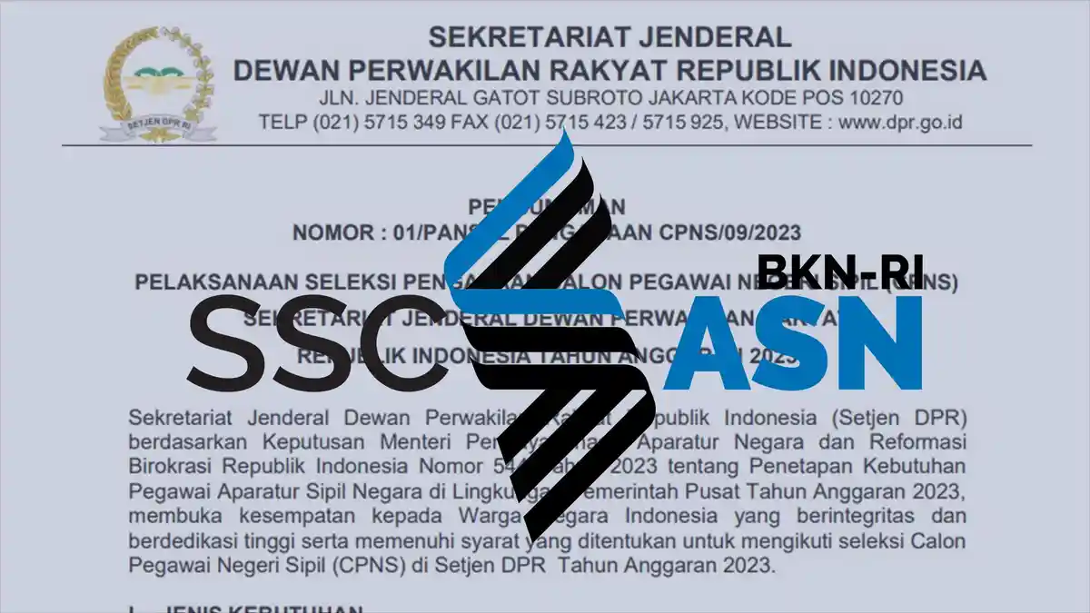 30 Link PDF Formasi CPNS 2023 dan PPPK Instansi Pusat dan Daerah