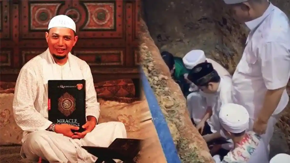 Lantunkan Adzan dan Turun ke Liang Lahat Saat Pemakaman Ustaz Arifin Ilham, Ini Curhat Alvin Faiz
