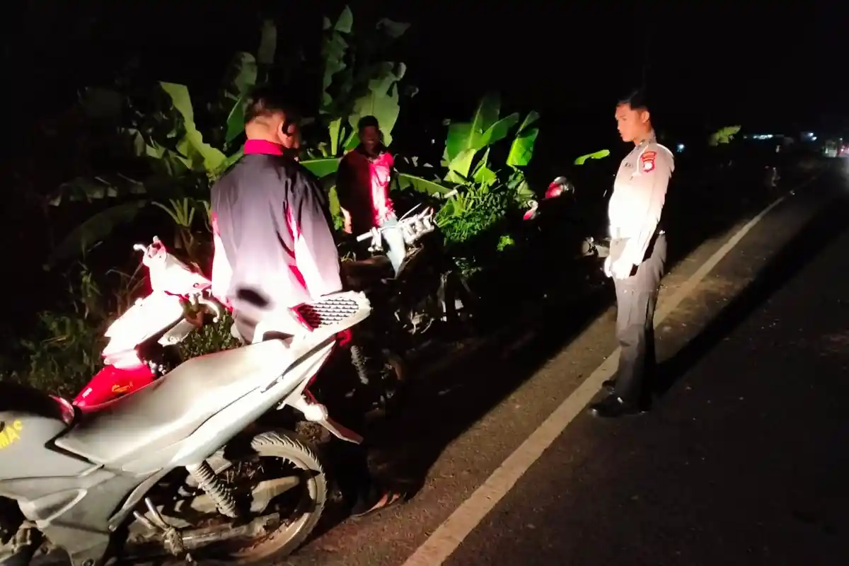Mabok karena Miras Pemotor di Polman Tabrak Pemotor Lain di Jalan Trans Sulawesi