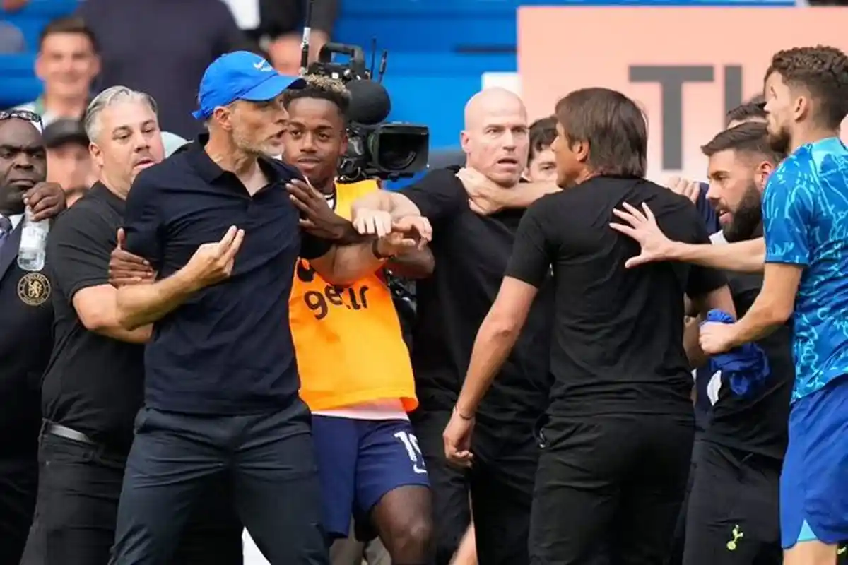Detik-detik Thomas Tuchel dan Antonio Conte Cekcok Seusai Laga Chelsea vs Tottenham Hotspur