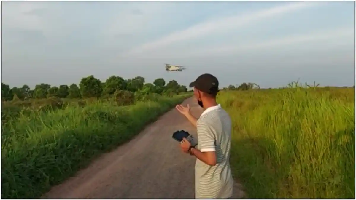 Cegah Karhutlah, Buru Pembakar Lahan, Polres Ogan Ilir Gunakan Kamera Drone