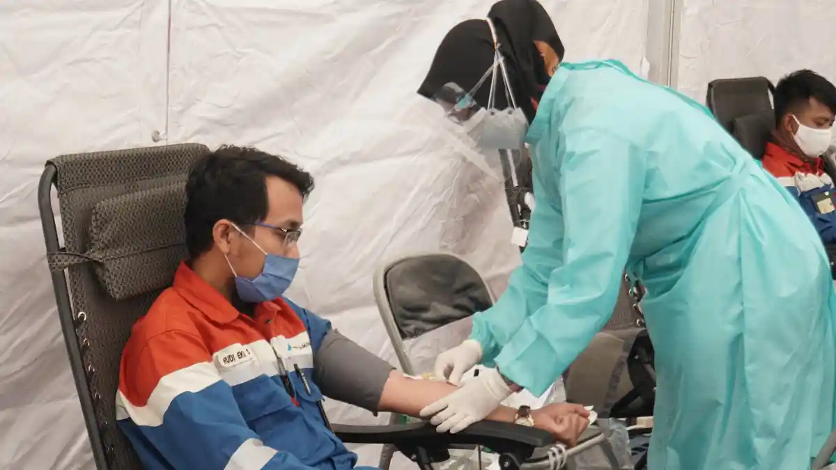 Peringati Bulan K3, Pertamina RU V Balikpapan Gelar Aksi Donor Darah hingga Terkumpul 75 Kantong