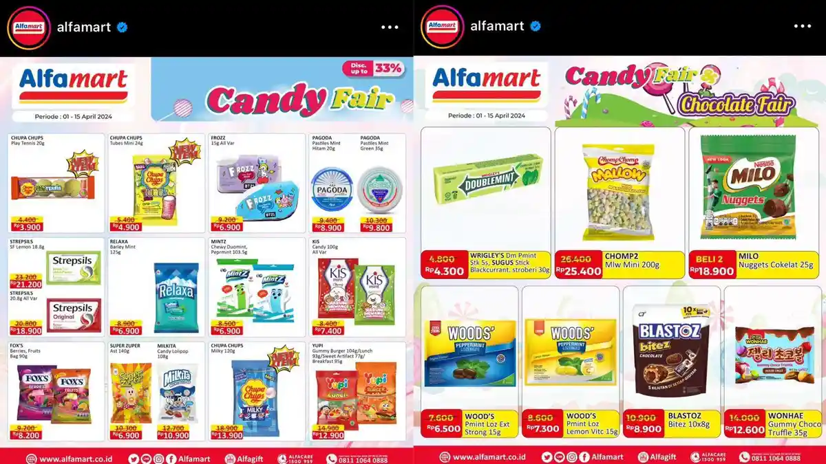 Promo Alfamart Candy Fair Hari Ini, Diskon Mintz Chewy Jadi Rp 6.900 ...