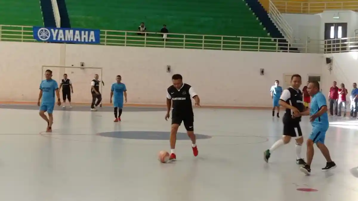 Tanding Futsal, PJU Kejati Sulteng Taklukkan Tim Wartawan