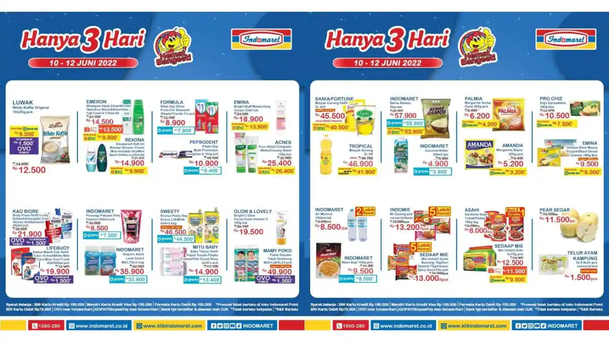 Promo JSM Indomaret 10 Juni 2022, Minyak Goreng Fortune Rp40.500, Serba Hemat Diskon 50 Persen