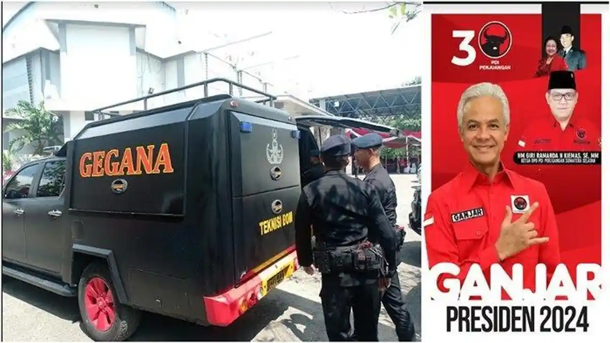 Breaking News Ganjar Pranowo ke Palembang, Tim Gegana Brimob Polda Sumsel Siaga