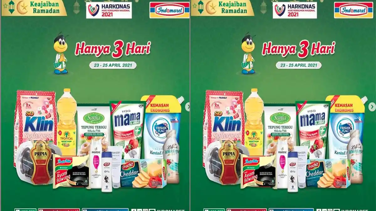PROMO JSM INDOMARET Hari Ini 25 April 2021, Diskon Beras Minyak Goreng dan Popok Bayi Hemat Banget