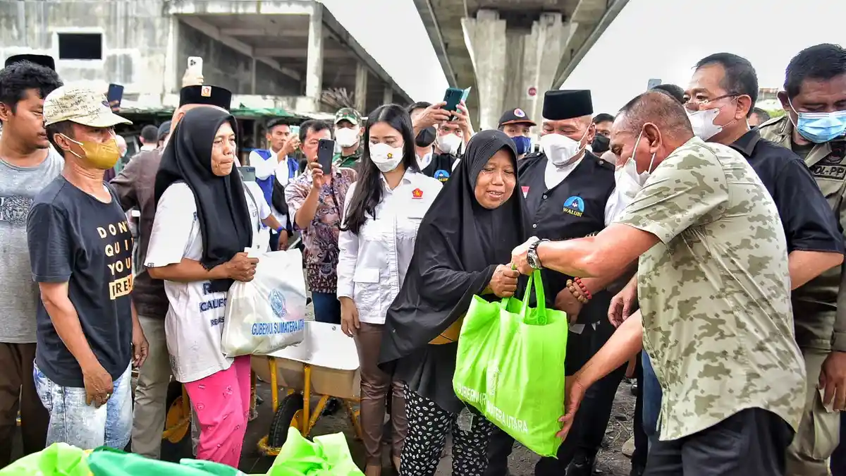 Edy Rahmayadi Beri Bantuan, Korban Kebakaran Jalan Wahidin Minta Bantuan Pembangunan Rumah