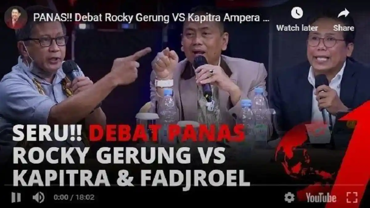 Di ILC TV One, Adu Argumen Rocky Gerung vs Kapitra Ampera dan Jubir Jokowi Bawa Nama SBY