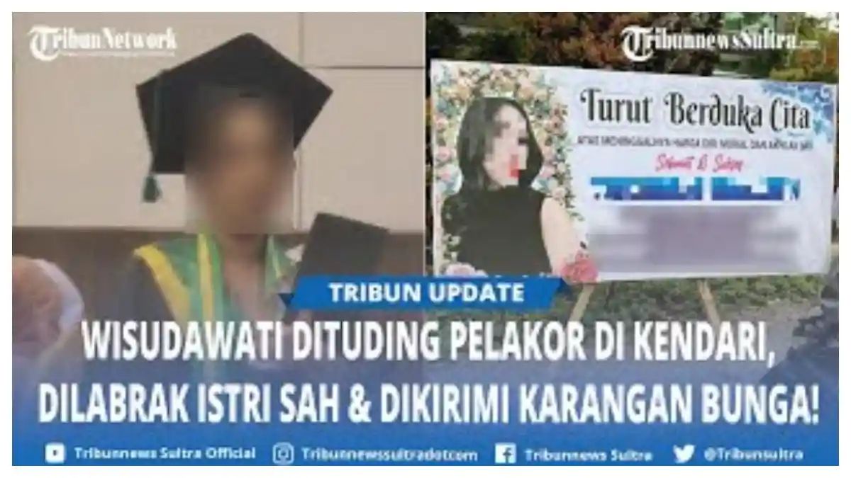 Wisuda di Kendari Jadi Viral, Mahasiswi Dilabrak Istri Sah dan Karangan Bunga Sindiran Muncul
