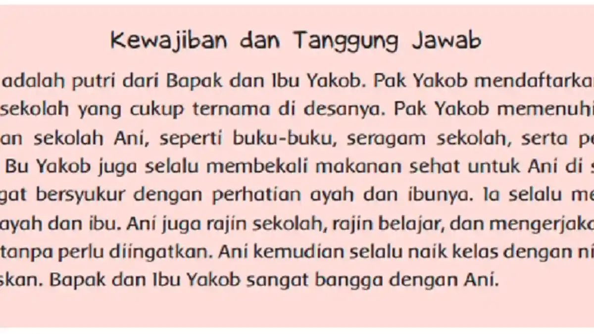 Apa yang Akan Terjadi Jika Ani tidak Bertanggung Jawab Terhadap Kewajibannya? Jelaskan!