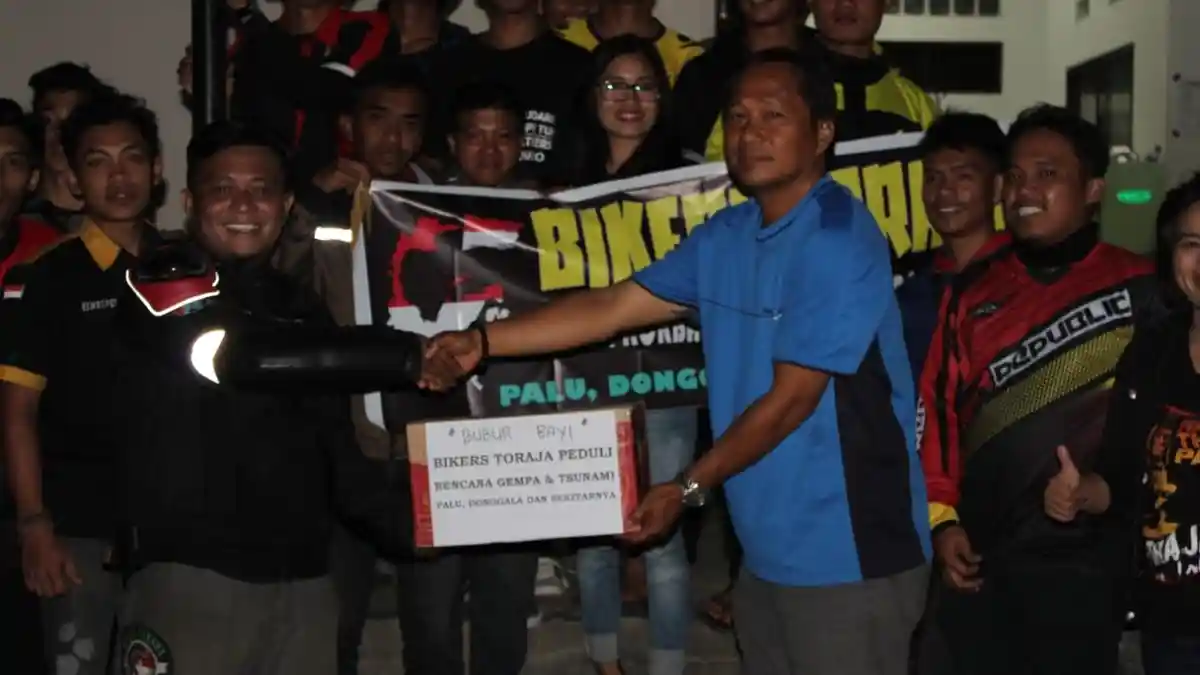 Bikers se-Toraja Galang Dana Untuk Korban Bencana Gempa