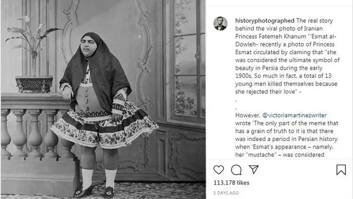 Daya Pikat Fatemeh Khanum, Putri Iran Berkumis Tipis & Pakai Baju Tutu, 13 Pria Ditolak Bunuh Diri