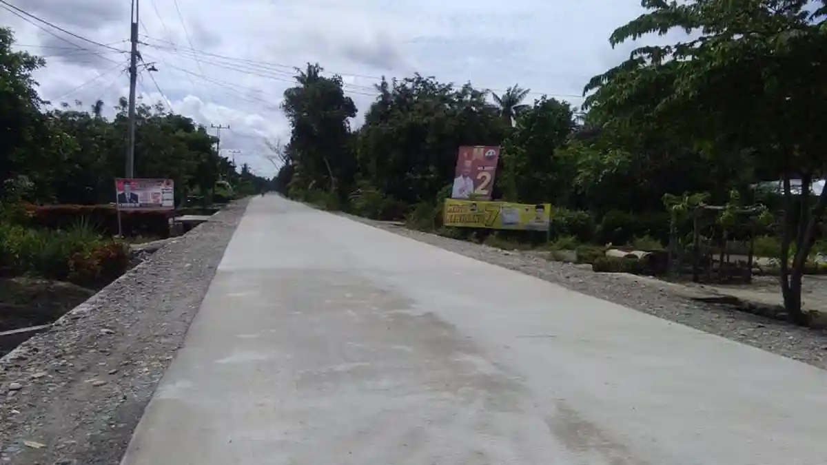Kini Warga Mukti Jaya Luwu Utara Nikmati Beton Mulus Senilai Rp 5,5 Miliar