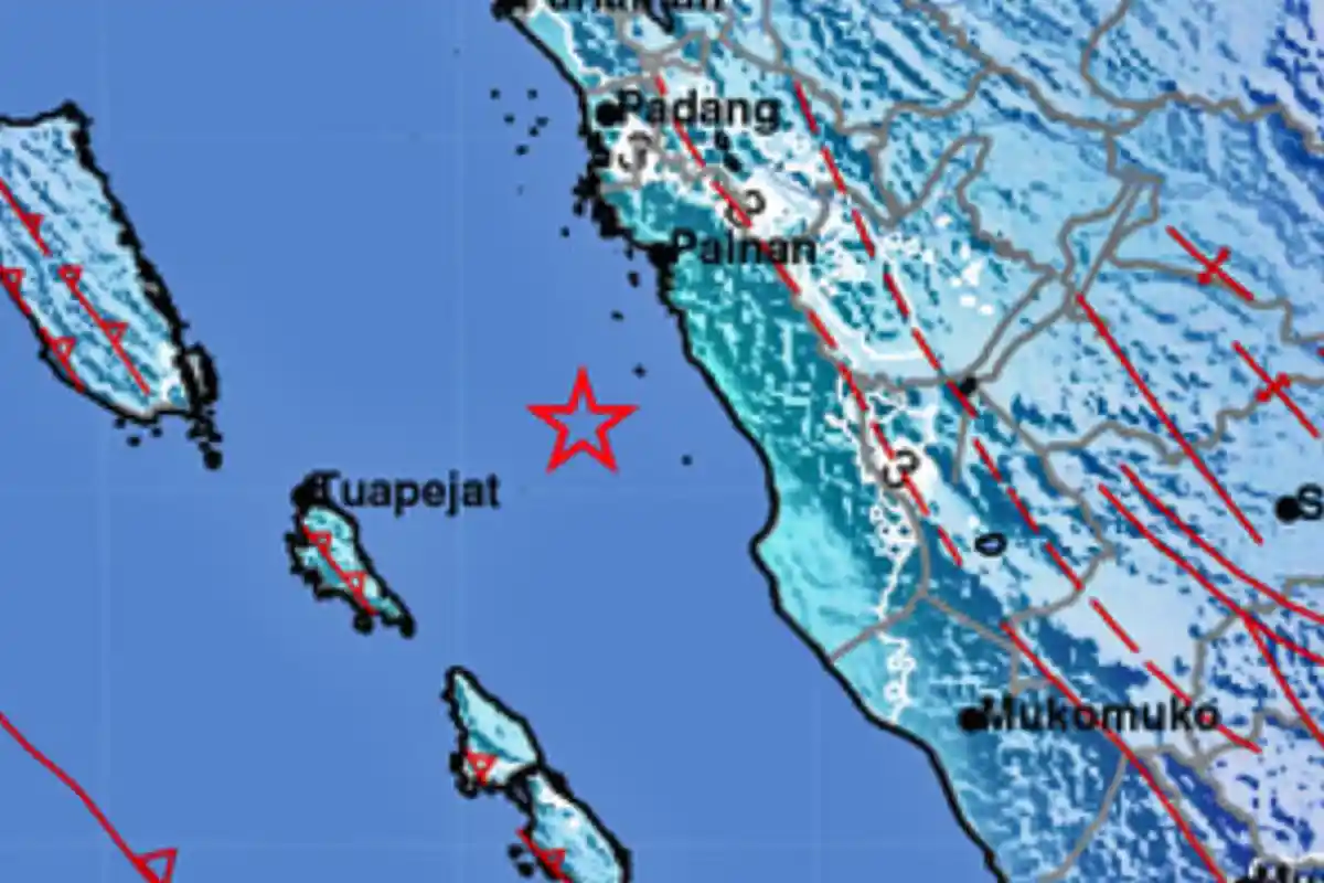 Gempa Bumi 5.3 SR Terjadi di Pesisir Selatan, Pukul 11.41 WIB Rabu 18 November 2020, Data BMKG