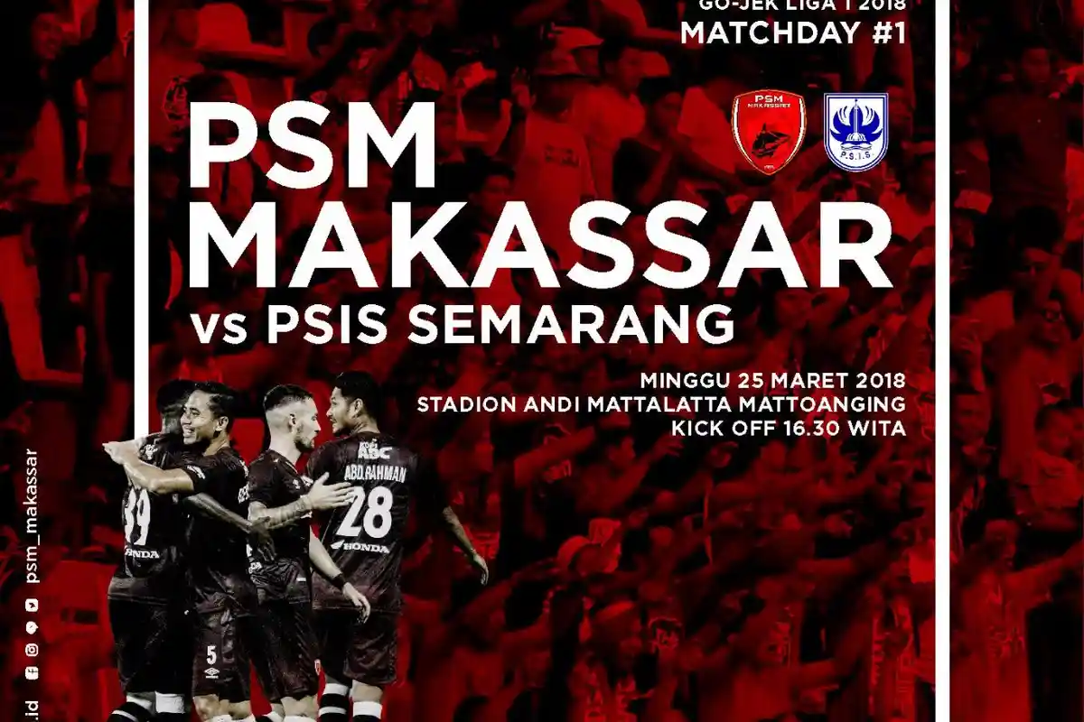 LIVE STREAMING Liga 1 PSM Makassar Vs PSIS, Ini Link Live Streaming Indosiar Pukul 15.30 WIB