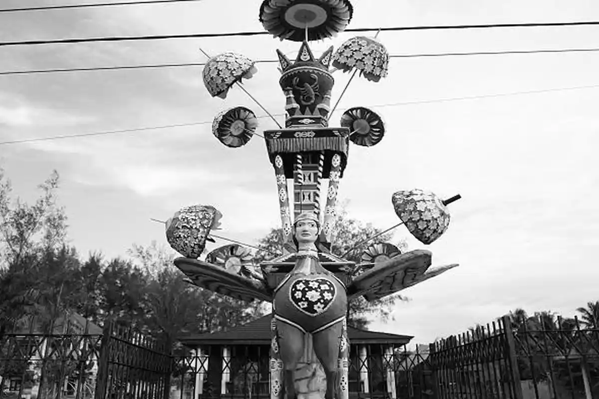 Struktur Tabuik Pangkek Ateh dan Bawah di Prosesi Puncak Pesona Hoyak Tabuik Budaya Piaman 2022