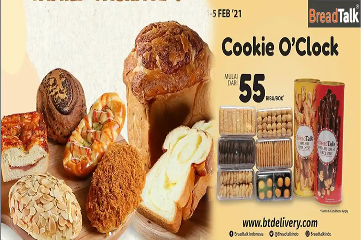 PROMO BreadTalk Terbaru Nikmati Aneka Cookies Dari Harga Rp 55.000 per Boksnya