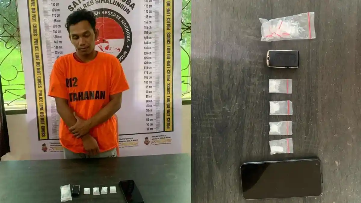 Berantas Narkoba, Polres Simalungun Berhasil Tangkap Pengedar Sabu di Hatonduhan 