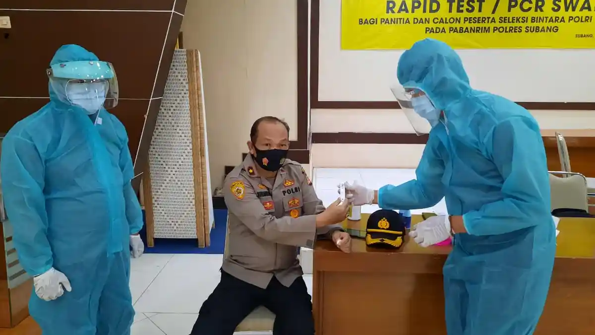Ratusan Calon Siswa Polres Subang Ikuti Rapid Test, Begini Hasilnya