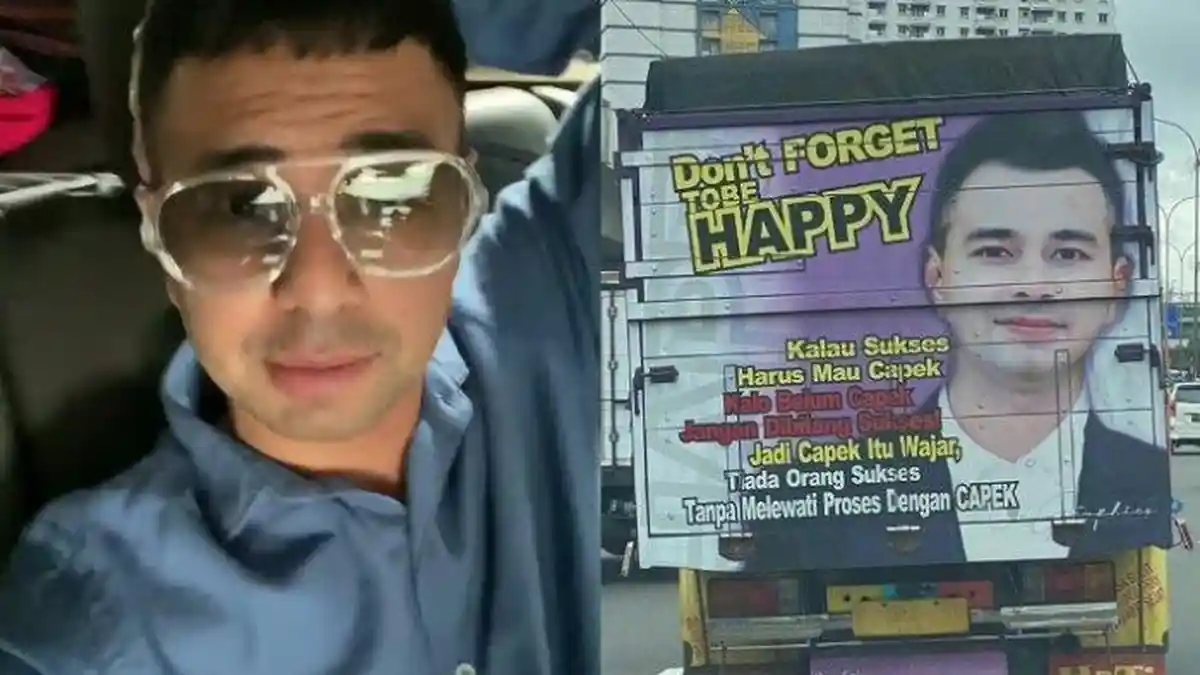 Raffi Ahmad Bereaksi Bijak Saat Wajahnya Mejeng di Belakang Truk