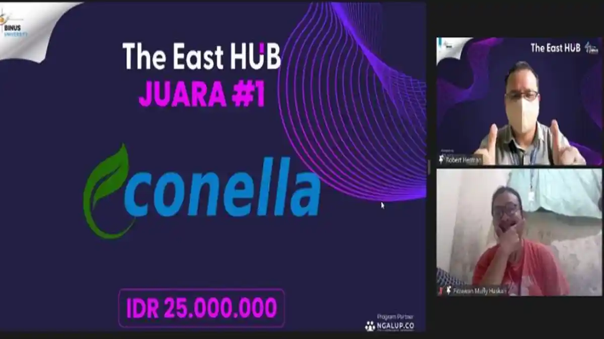 Econella Juara The East Hub Business Plan Competition, Program Kolaborasi Binus Malang - Ngalup.Co 