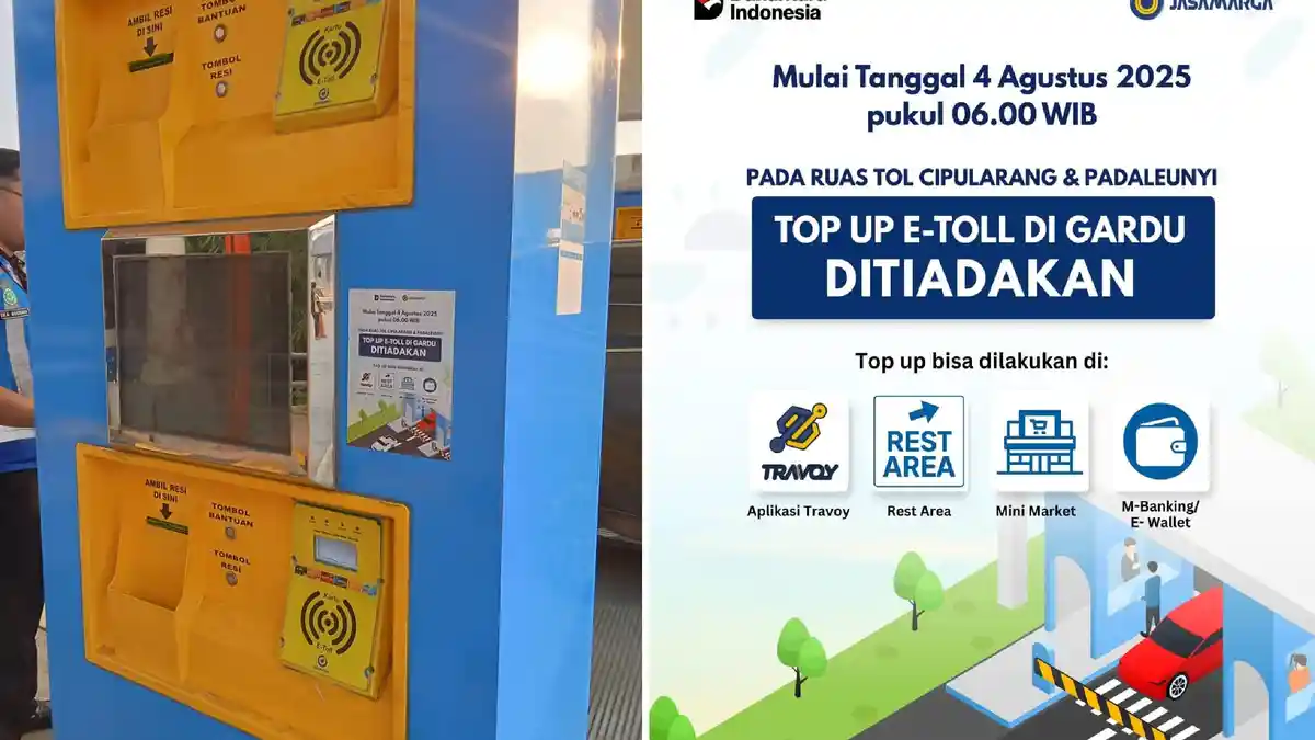 Mulai 4 Agustus 2025, Pengendara Tak Bisa Lagi Top Up Saldo e-Toll di GT Cipularang dan Purbaleunyi
