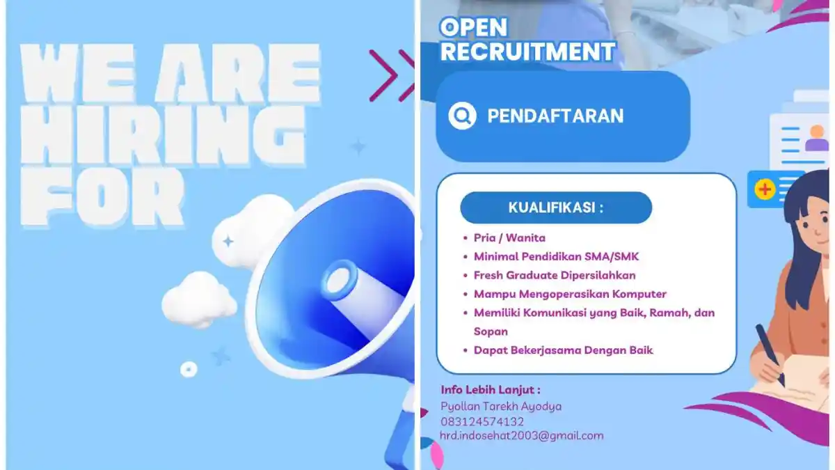 Dibuka Lowongan Kerja di RS Indosehat Subang untuk Lulusan SMA/SMK hingga S1