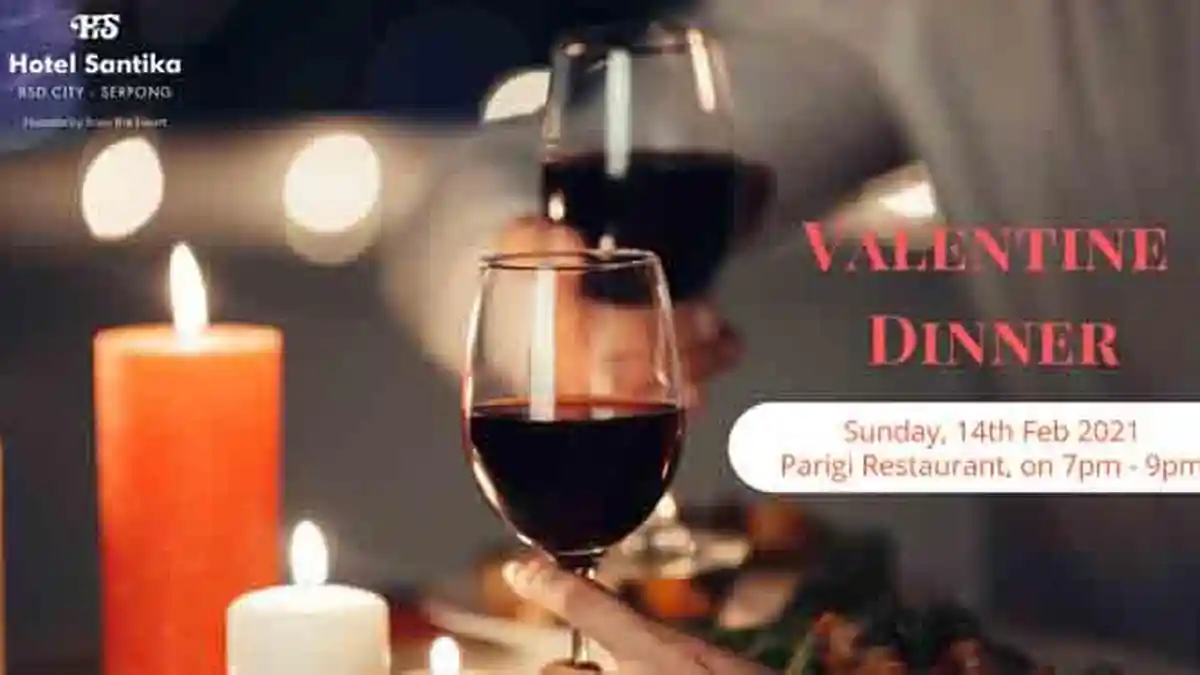 Rayakan Imlek dan Valentine, Dinner di Hotel Santika BSD Teraskota Berstandar Protokol Kesehatan