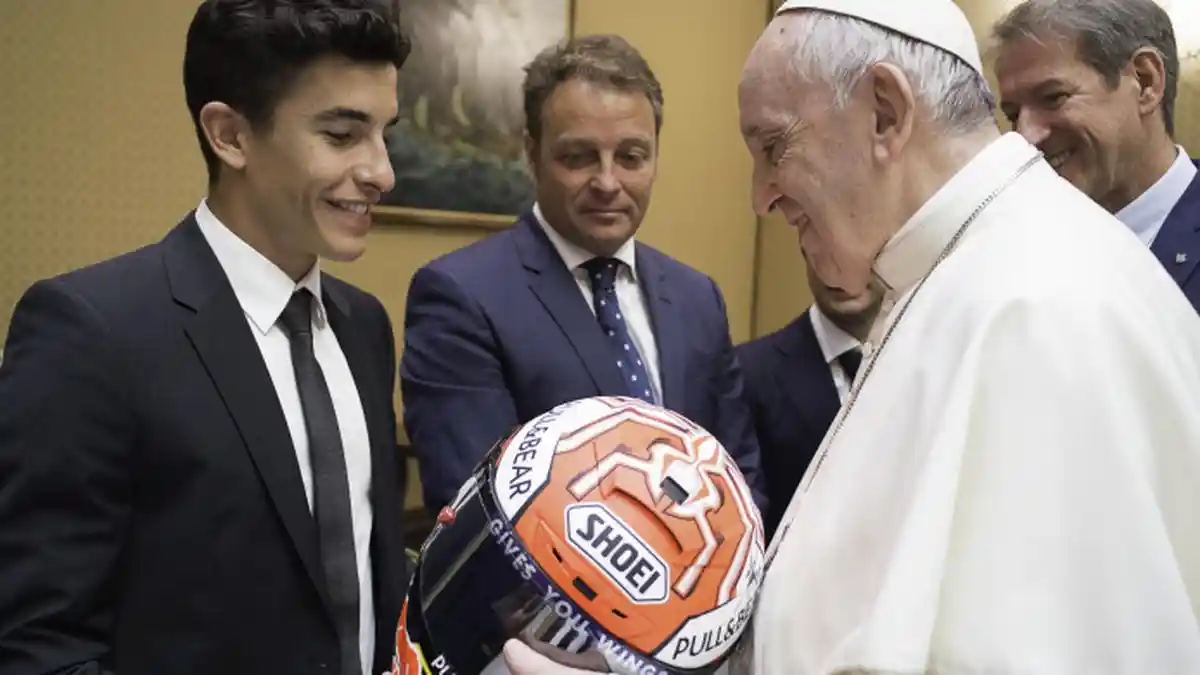 Marc Marquez dan Kawan-kawan Dapat Wejangan dari Paus Fransiskus