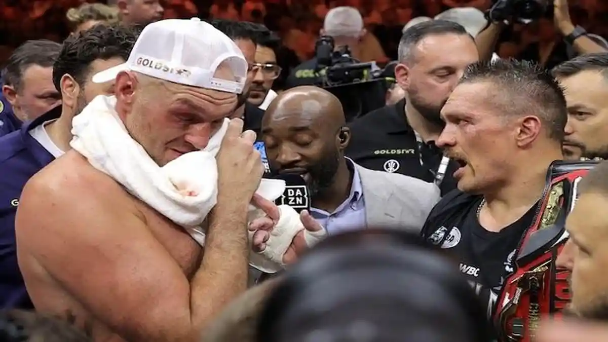 Hasil Tinju Dunia, Duel Oleksandr Usyk vs Tyson Fury Jilid 1 Terbaik Tahun 2024