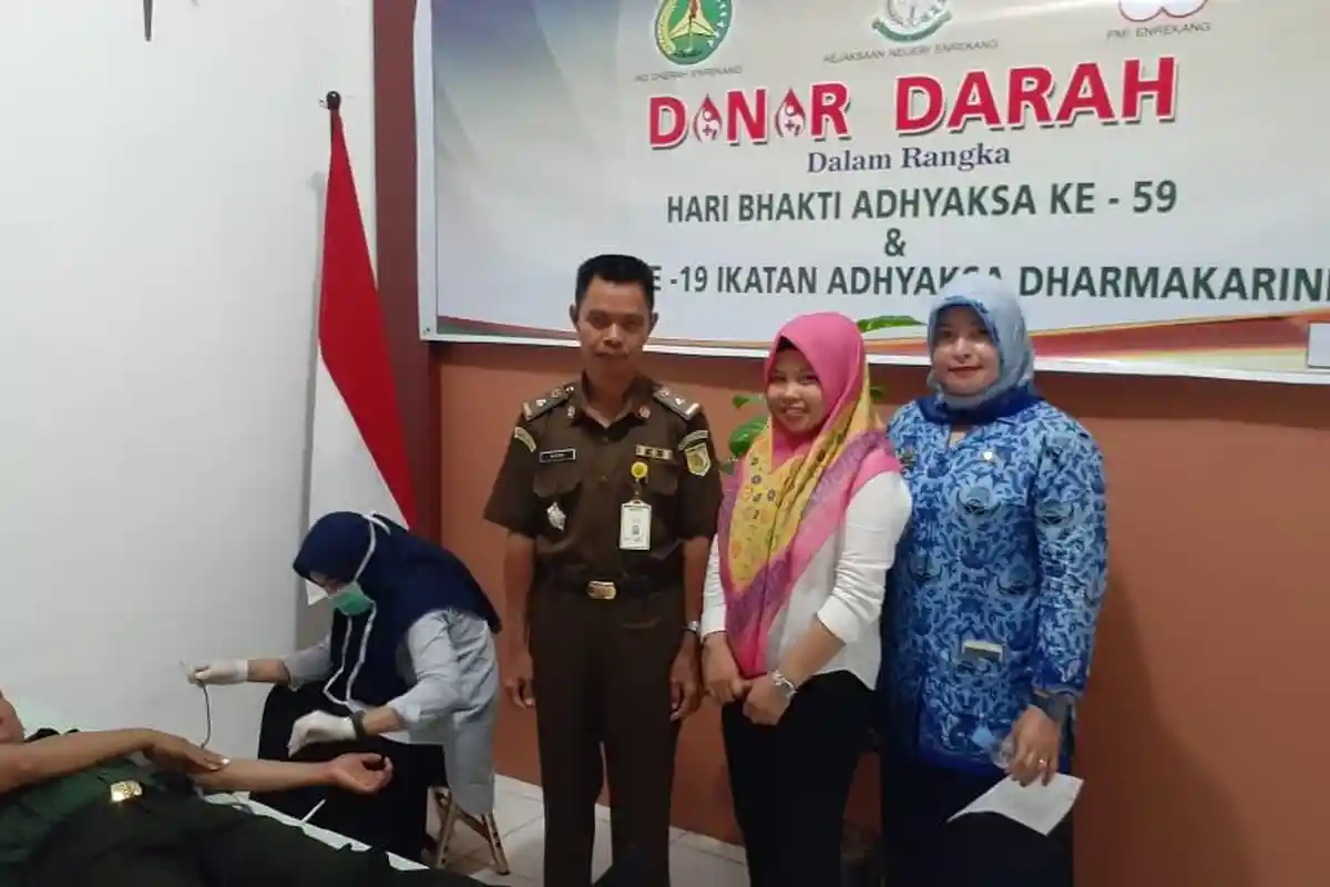 Peringati Hari Bhakti Adhyaksa ke-59, Kejari Enrekang Gelar Donor Darah