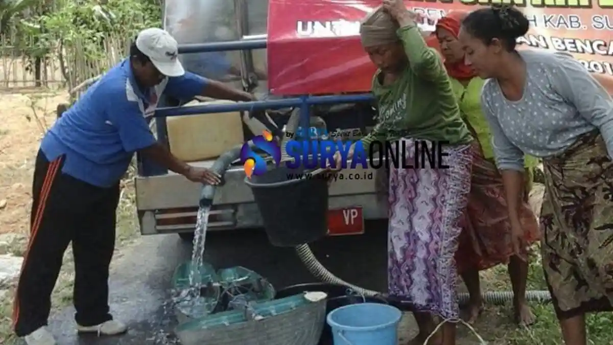 10 Desa di Sumenep Dilanda Kekeringan, Sumur Warga Kering, Banyak Warga yang Tak Bisa Mandi