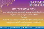 Hadits Puasa Ramadan Bukan Sekadar Menahan Diri dari Makan dan Minum, Lengkap Tulisan Arabnya