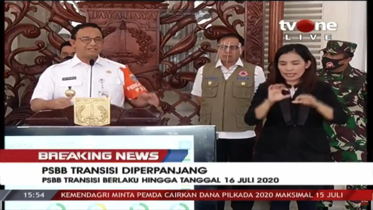 BREAKING NEWS: PSBB Transisi DKI Jakarta Diperpanjang 14 Hari hingga 16 Juli 2020